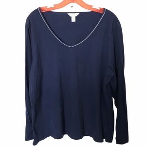 Charter Club Navy Blue Pajama Top - NWOT - XL